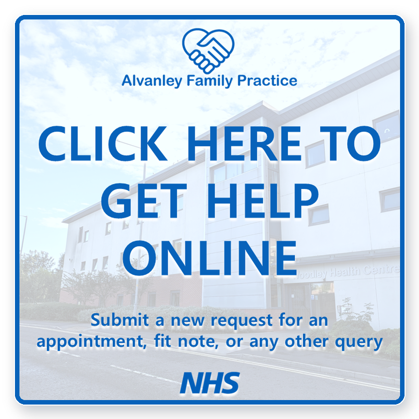 A picture of Woodley Health Centre. Click here to submit a new request for an appointment, fit note, or any other query.
